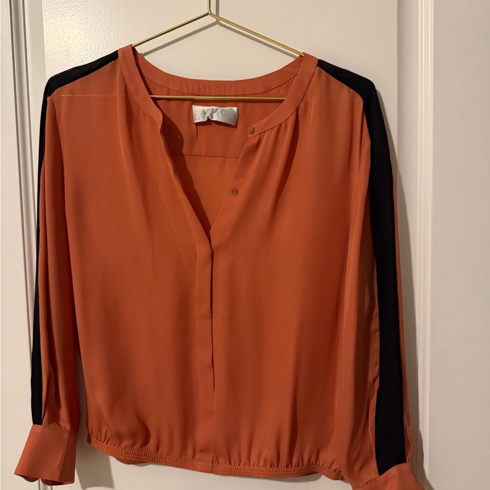 A.P.C. Orange and Black Women's Top
